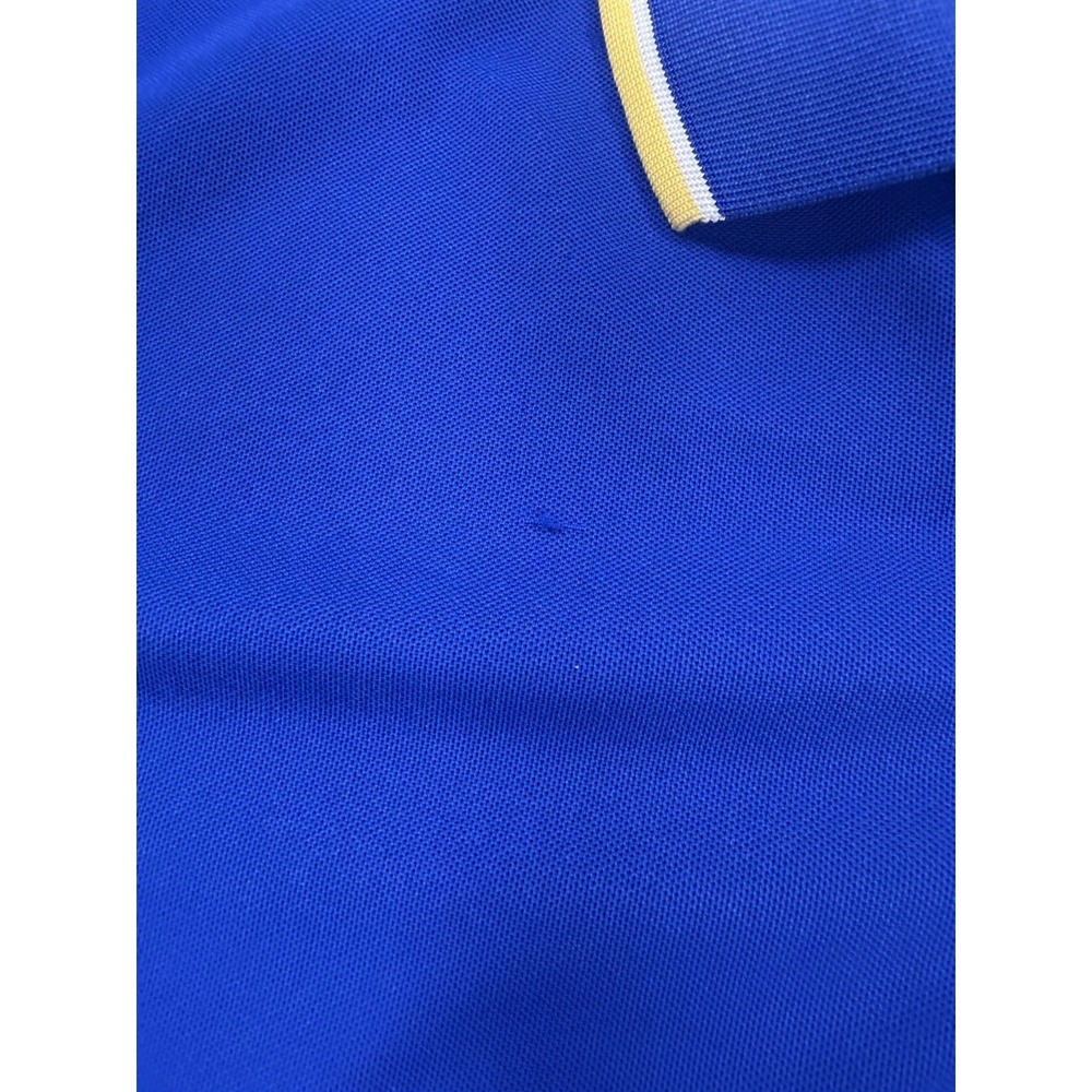 U.S. Polo Assn Golf Polo Shirt Mens Large Blue Yellow Performance Short Sleeve - Picture 8 of 10